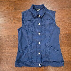 Renuar Stretch Tencel Blend Navy Blue Vest Women's XS